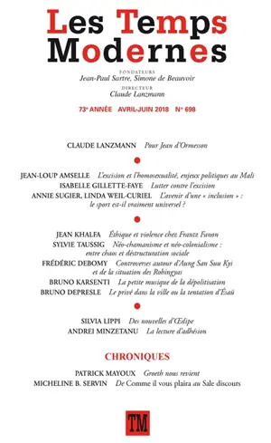 Temps modernes (Les), n° 698