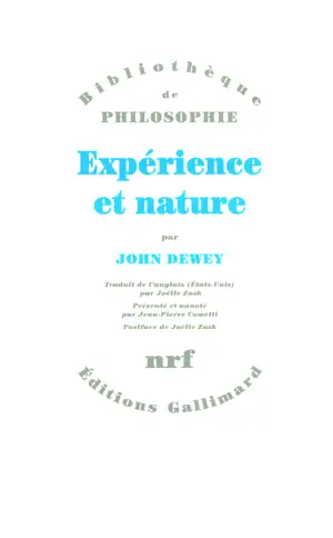 EXPERIENCE ET NATURE