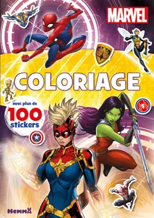 Marvel : Coloriage avec plus de 100 stickers (Captain Marvel et Gamora)