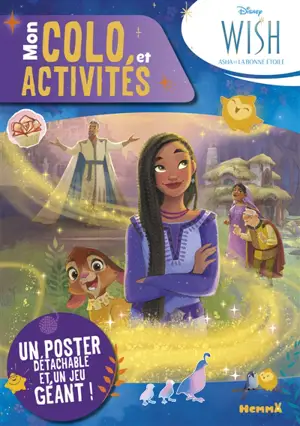 Disney Wish : Mon colo et activités + poster : Un poster détachable et un jeu géant !