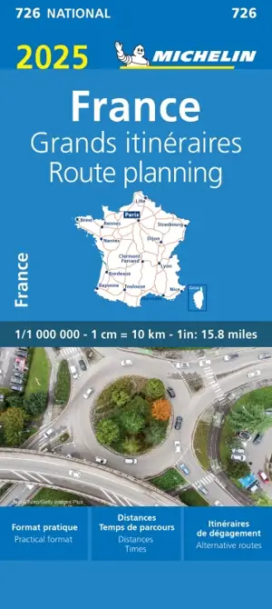 CARTE NATIONALE FRANCE - GRANDS ITINERAIRES 2025