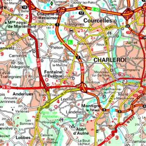 Carte Régionale België/Belgique