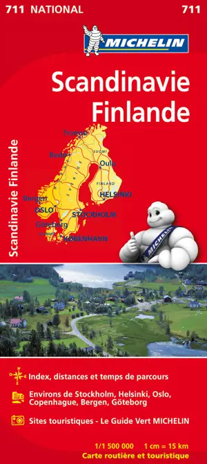 Carte Nationale Scandinavie, Finlande / Scandinavie, Finland