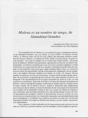 MALENA ES UN NOMBRE DE TANGO