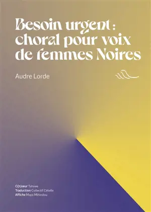 Besoin urgent : choral pour voix de femmes noires