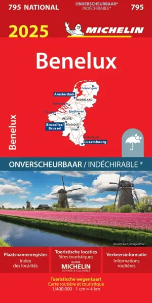 CARTE NATIONALE BENELUX 2025 - INDECHIRABLE / BENELUX 2025 - ONVERSCHEURBAAR