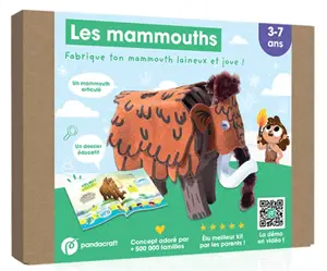 Les mammouths : kit Pandacraft 3-7 ans : Créé ton mammouth laineux et joue !