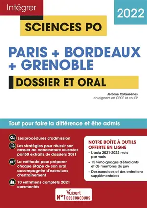 Sciences Po Paris + Bordeaux + Grenoble 2022 : dossier et oral
