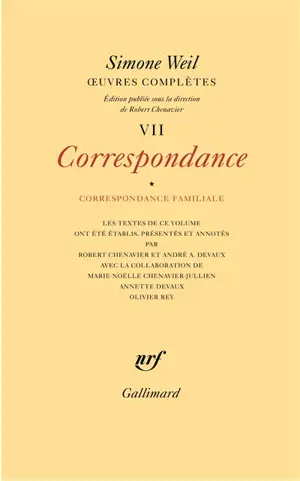 Oeuvres complètes. Vol. 7. Correspondance. Vol. 1. Correspondance familiale