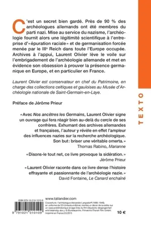 NOS ANCETRES LES GERMAINS.     -TEXTO ARCHEOLOGUES AU SERVICE DU NAZISME