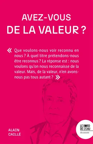Avez-vous de la valeur ?