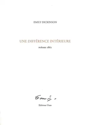 Une différence intérieure : poèmes 1862