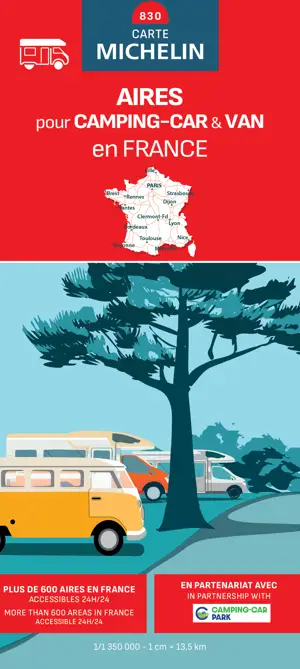 CARTE NATIONALE AIRES DE SERVICES CAMPING-CAR EN FRANCE