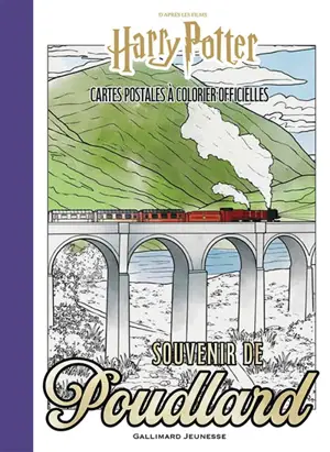 Souvenir de Poudlard : cartes postales à colorier officielles : d'après les films Harry Potter