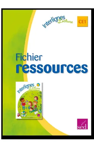 Interlignes, lecture : CE1 : fichier ressources