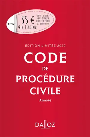 Code de procédure civile 2022, annoté