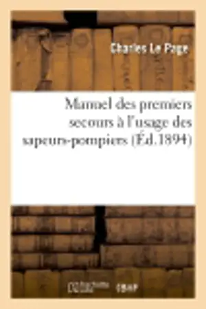 Manuel des premiers secours à l'usage des sapeurs-pompiers