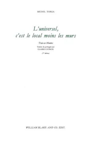 L'universel, c'est le local moins les murs