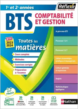 BTS CG comptabilité et gestion, 1re et 2e années : toutes les matières : BTS 2023-2024