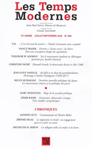 Temps modernes (Les), n° 699