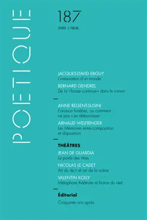 Poétique, n° 187