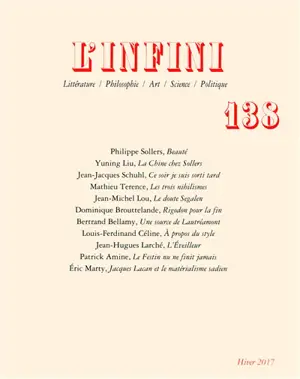 Infini (L'), n° 138