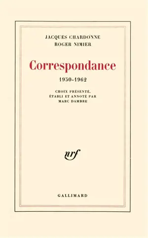 Correspondance : 1950-1962