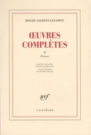Oeuvres complètes. Vol. 2. Poésies