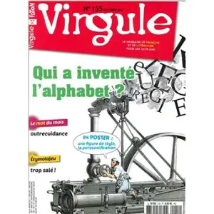 VIRGULE N 155 L'HISTOIRE DE L'ALPHABET OCTO BRE 2017