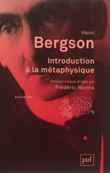 Introduction à la métaphysique - Henri Bergson