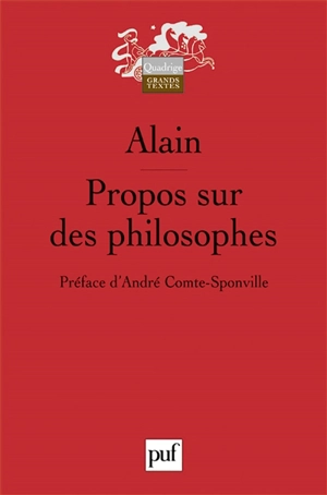 Propos sur des philosophes - Alain