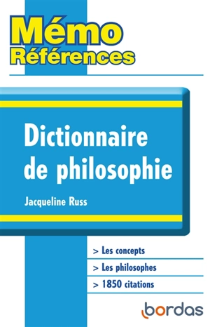 Dictionnaire de philosophie - Jacqueline Russ