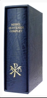 Missel de l'abbaye de Barroux : Reliure de couleur bleu - Abbaye Sainte-Madeleine du Barroux