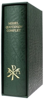 Missel de l'abbaye de Barroux : Reliure de couleur vert - Abbaye Sainte-Madeleine du Barroux