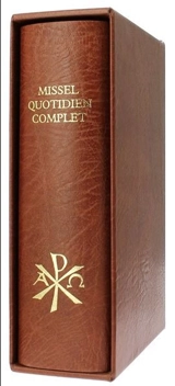 Missel de l'abbaye de Barroux : Reliure de couleur brun - Abbaye Sainte-Madeleine du Barroux