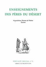 Enseignements des Pères du désert - Hyperechius