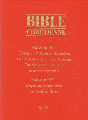 Bible chrétienne IV 4 - Élisabeth de Solms