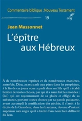 L'Epître aux Hébreux - Jean Massonnet