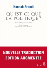 Qu'est-ce que la politique ? - Hannah Arendt