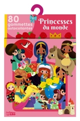 Princesses du monde : 80 gommettes autocollantes - Paku