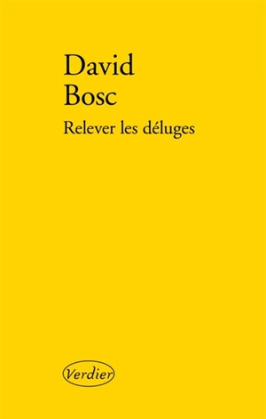 Relever les déluges : récits - David Bosc