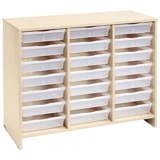 Meuble bas 21 bacs incolores : teinte Bouleau