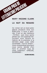 La nuit du renard - Mary Higgins Clark