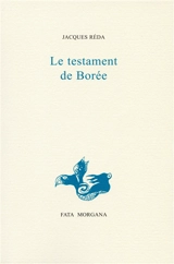 Le testament de Borée - Jacques Réda