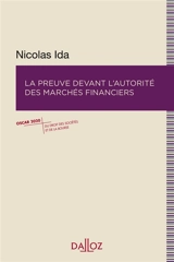 La preuve devant l'Autorité des marchés financiers : 2022 - Nicolas Ida