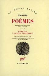 Poèmes. Hommage à Sextus Propertus - Ezra Pound