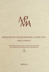 Codices hebraicis litteris exarati quo tempore scripti fuerint exhibentes. Vol. 3. de 1085 à 1140 - Colette Sirat