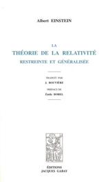 La théorie de la relativité restreinte et généralisée - Albert Einstein