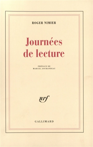 Journées de lecture - Roger Nimier