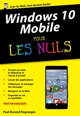 Windows 10 mobile pour les nuls - Paul Durand Degranges